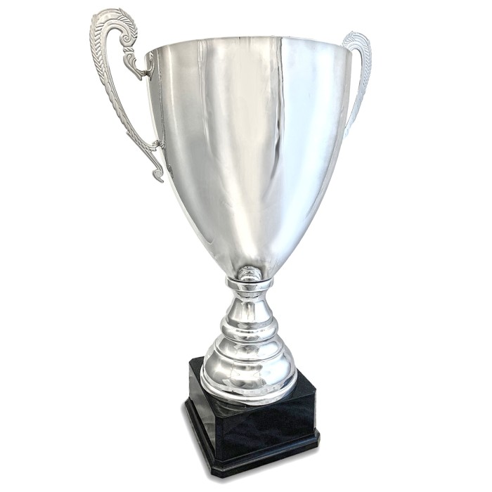 EXTRA X LARGE TALL SILVER METAL HANDLED TROPHY CUP AVAILABLE IN 3 SIZES